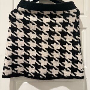 Primark Black and White Houndstooth Mini Skirt